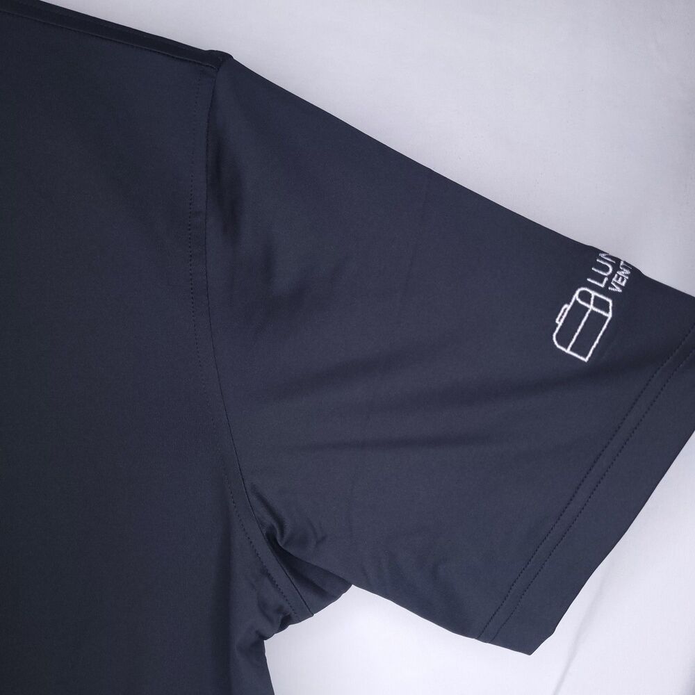 Peter Millar Summer Comfort Polo Shirt Mens Medium Black Short Sleeve - Picture 4 of 12